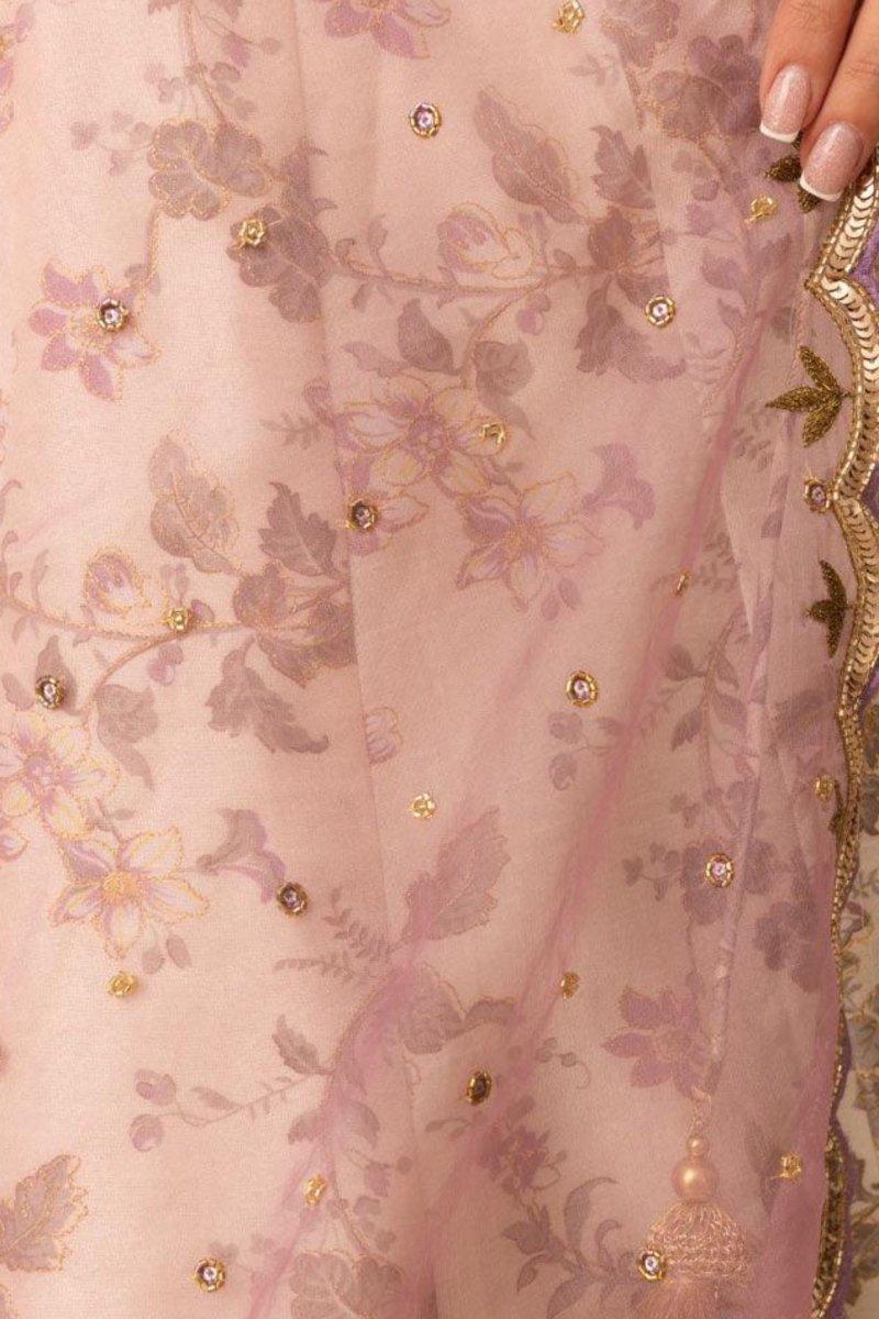 Beige Floral Lehenga Choli with Mirror Work - Ready-to-Ship Designer Wedding Wear USA - Image 6