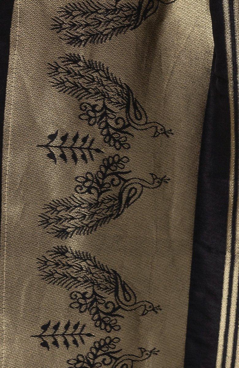 Black Pre Stitched Saree with Hand Embroidered Blouse - Image 5
