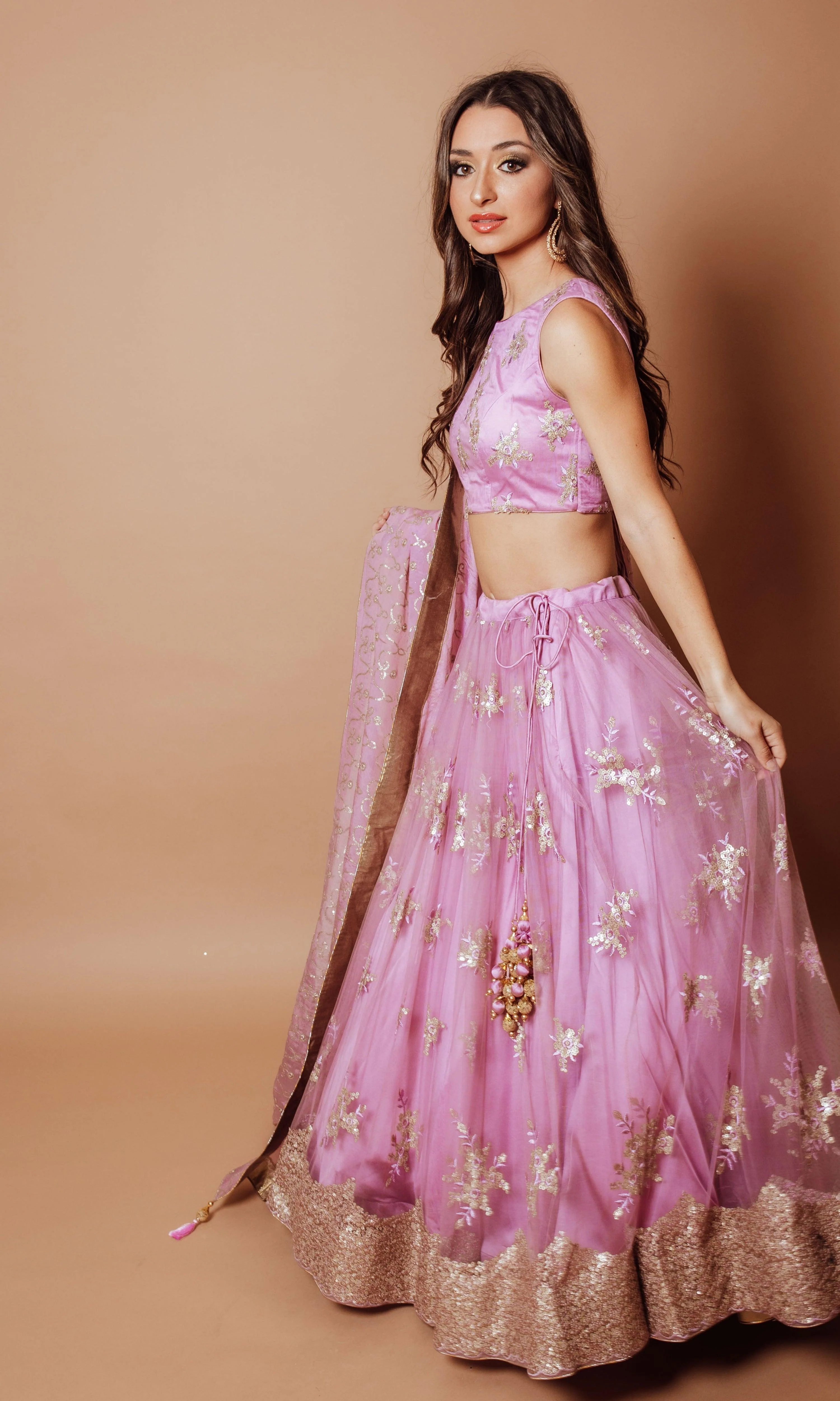 Onion Pink Lehenga Choli Set