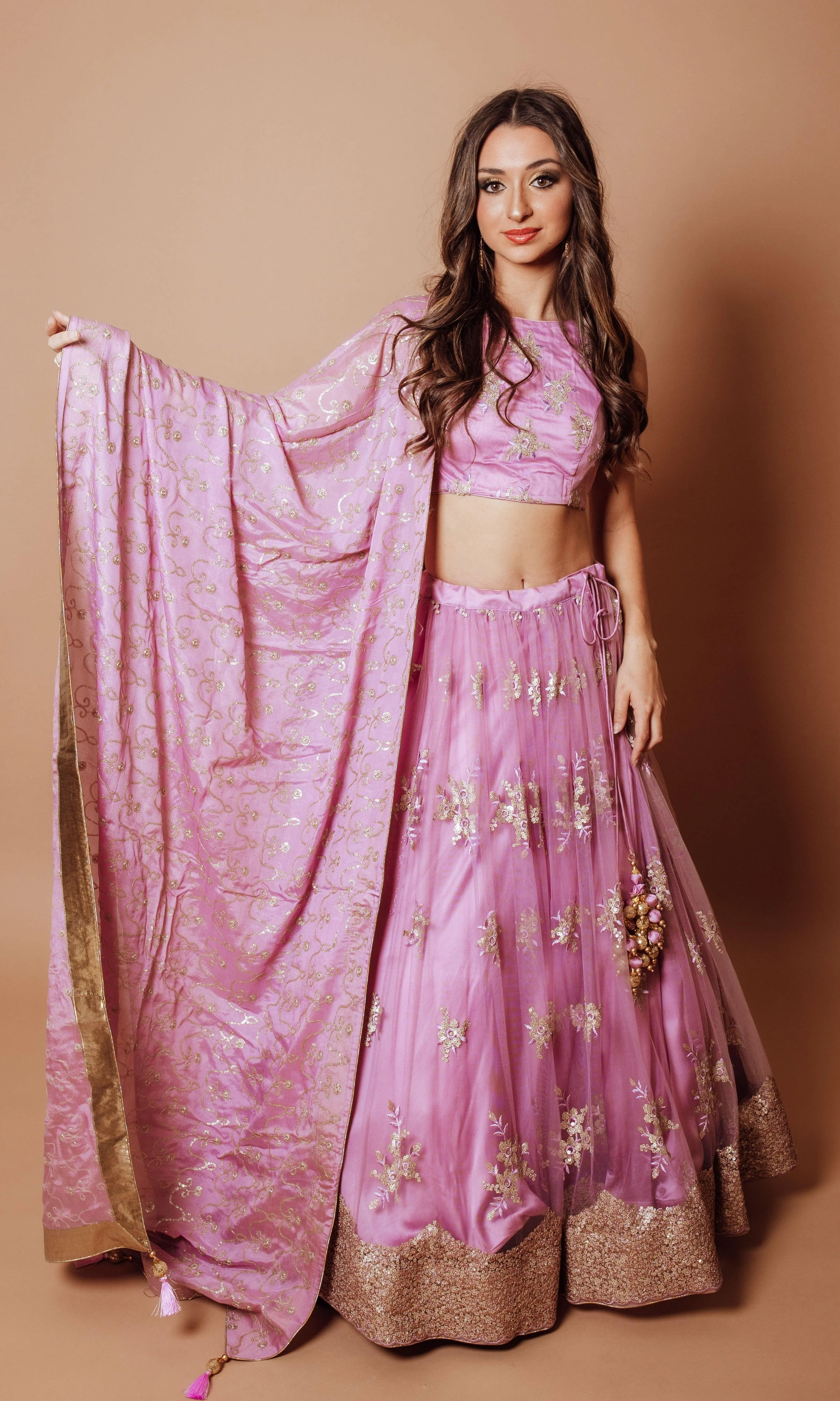 Onion Pink Lehenga Choli Set - Image 4