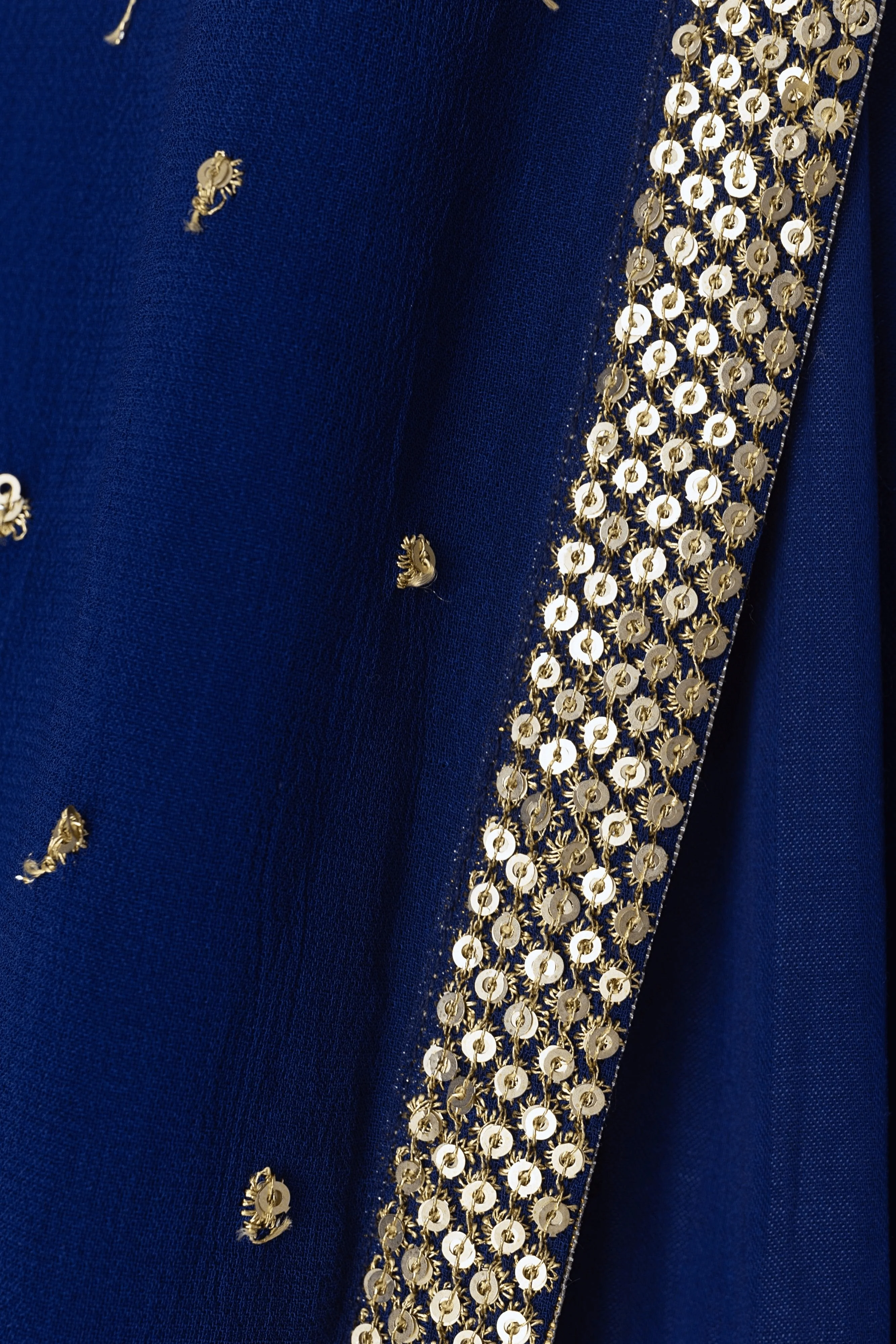 Timeless Royal Blue Lehenga Choli with Gold Trim for women - Image 5