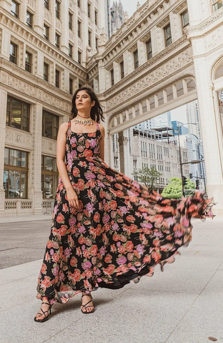 Floral Printed Long Dress