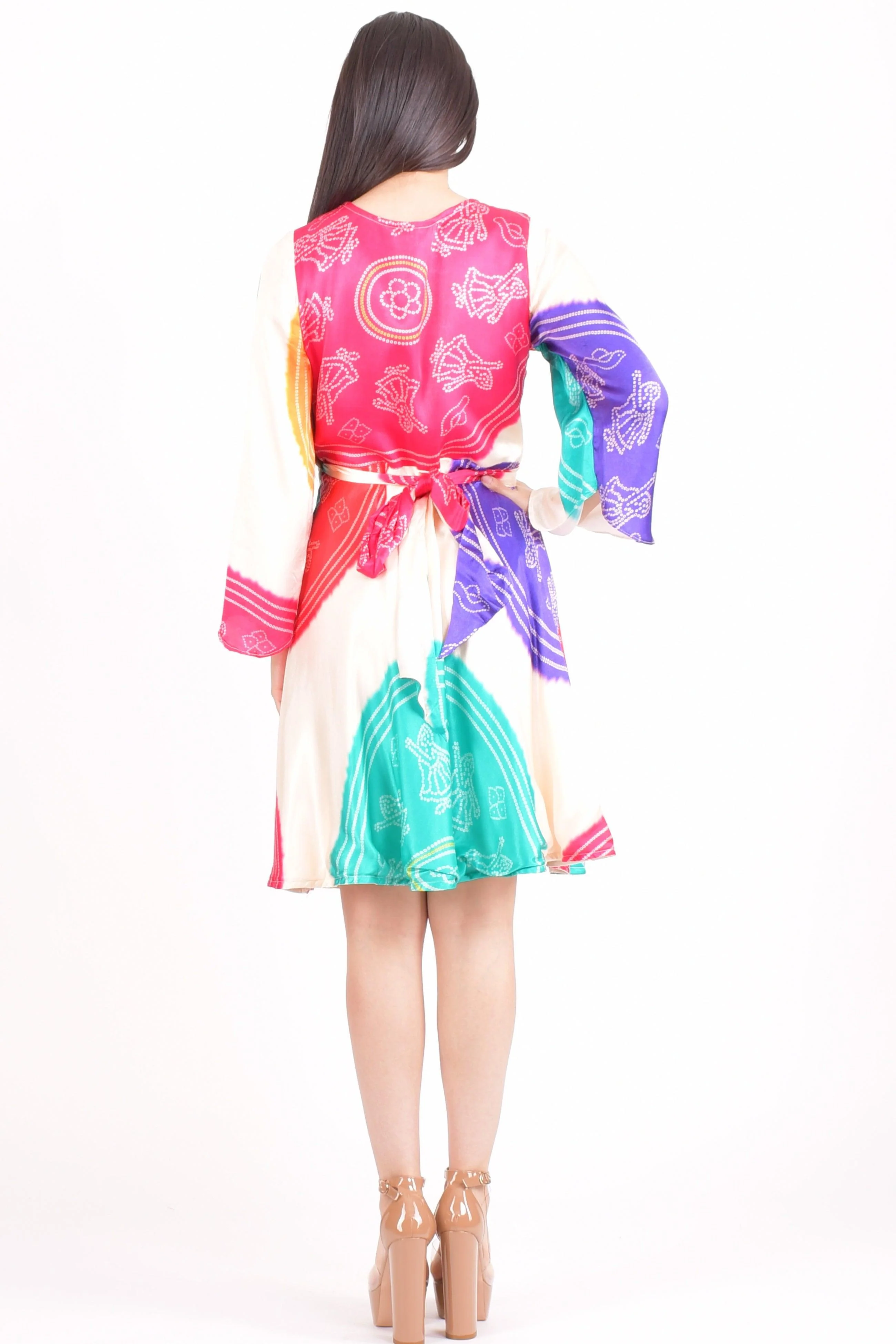 Bandhani Wrap Dress - Image 2