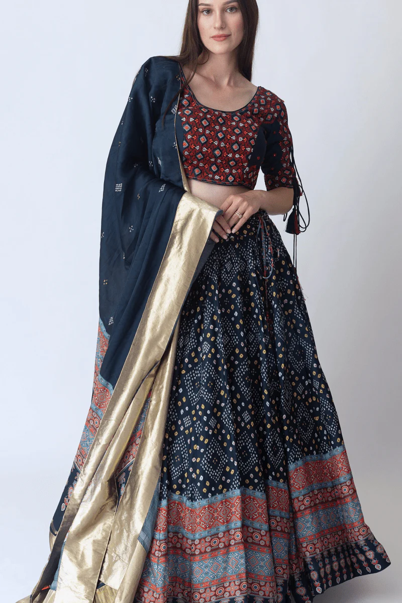 Bandhani & Arakh Print Lehenga Choli - Image 4