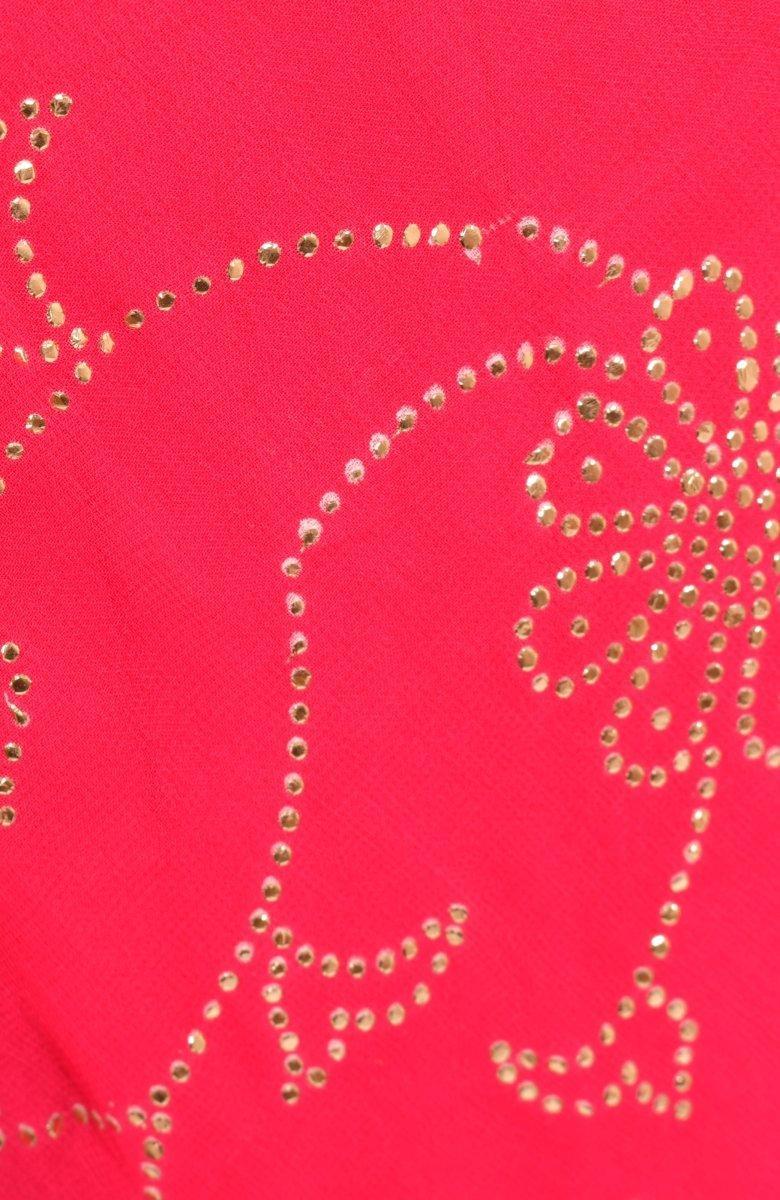 Pink Sequin & Kasab Embroidered Floral Chaniya Choli With Mukaish Dupatta - Image 7