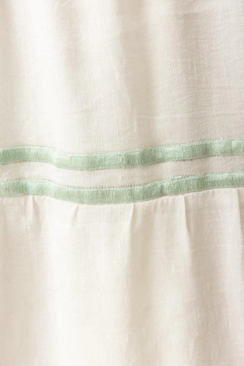 White Midi Dress with Embroidery - Image 7